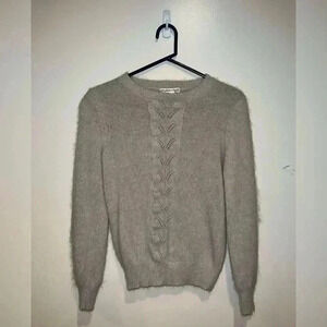 White, Wheeler, & Martha Lambswool Angora Rabbit Hair Sweater